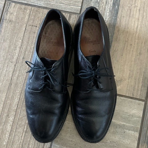 Allen Edmonds Leeds Black Shoes oxfords Size 9.5 Made In USA main image 8